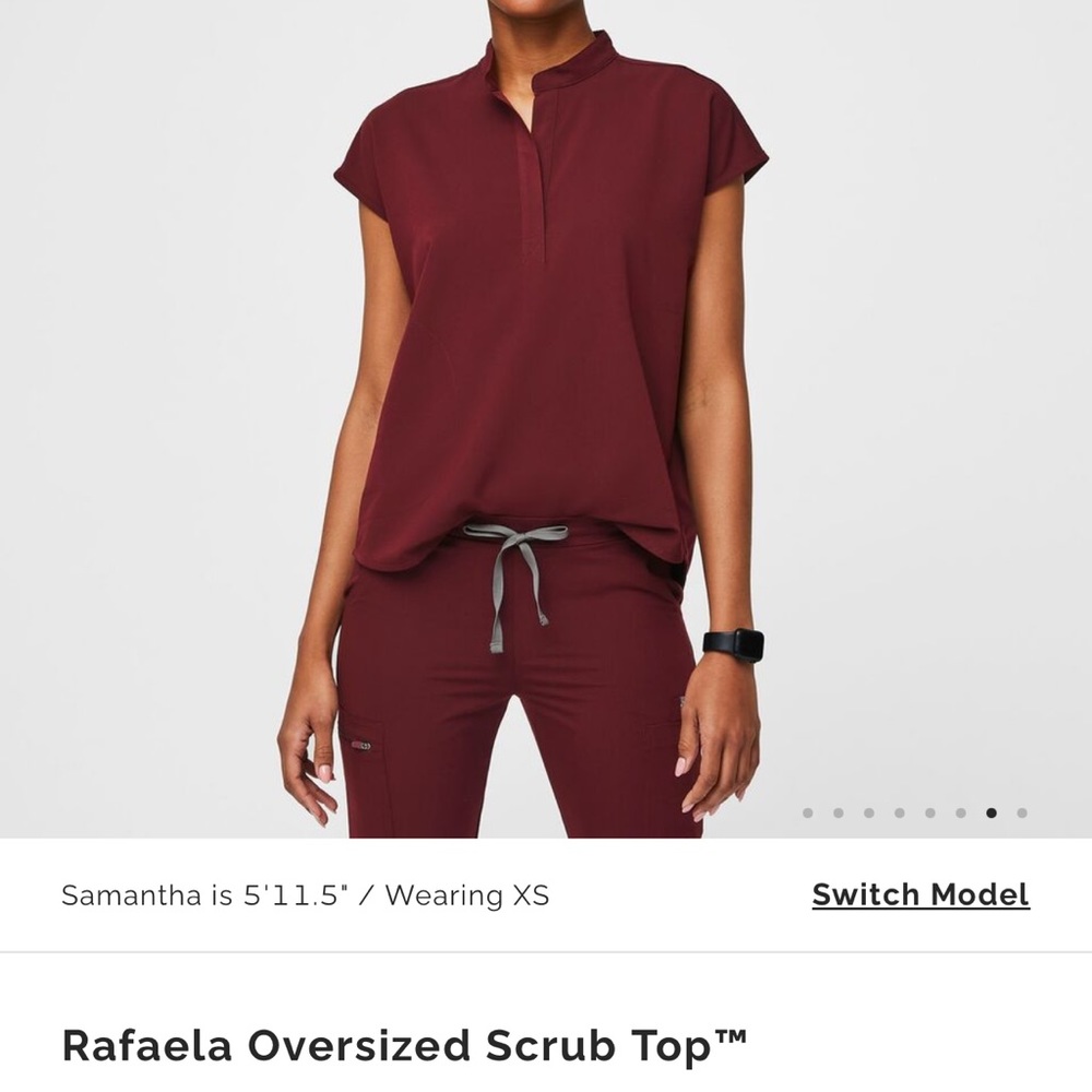 Figs Burgundy Top